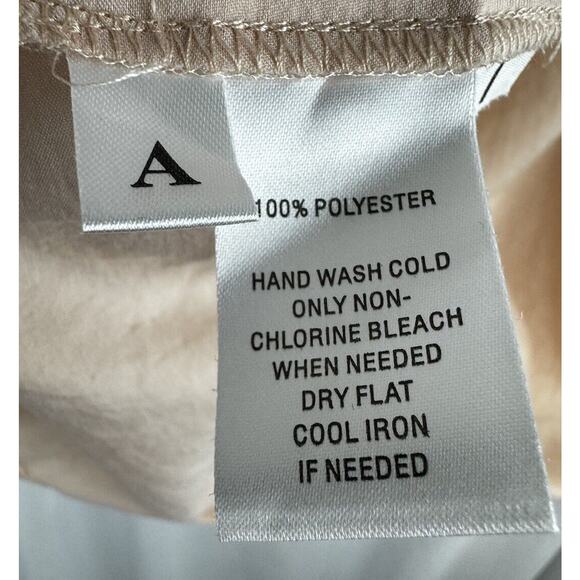 Ann Taylor LOFT Pleated Square Neck, Peach, Sz: M, 56-47 - Picture 6 of 16